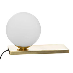 Atmosphera, Createur D'Interieur Lampe boule à poser avec base doré - H. 17,5 cm