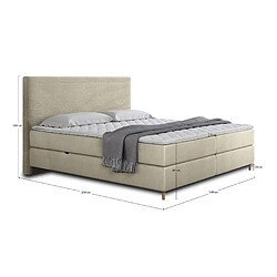 Acheter Bestmobilier Rafaela - lit boxspring - 140x200 - coffres et surmatelas inclus - en velours