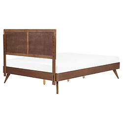 Beliani Lit double en bois marron 160 x 200 cm ISTRES pas cher