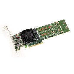 Kalea-Informatique Carte contrôleur PCIe 3.0 8x pour 4 SSD M.2 NVMe M Key (M2 NGFF). CHIPSET PLX PEX 8747