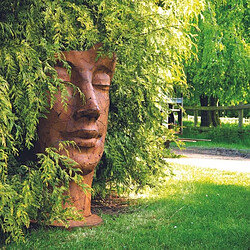 Avis Jardinex Statue visage méta... - Brun