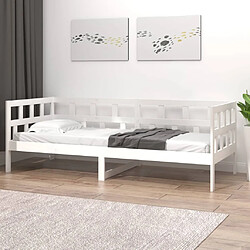 Acheter Maison Chic Lit de jour, Lit de repos pour Salon Chambre,Canapé-lit,Lit d'invité blanc bois de pin massif 90x200 cm -MN72847