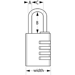 CADENAS 4 CHIF.ALU 40MM NOIR SC MASTER LOCK - 7640EURDBLKLH