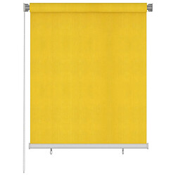 vidaXL Store roulant d'extérieur 120x140 cm Jaune PEHD