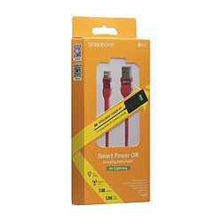 Borofone Starlight - Câble de connexion USB vers Lightning de 1,2 m (rouge)