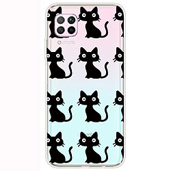 Coque en TPU impression de motifs souple chat noir pour votre Huawei P40 Lite/Nova 6 SE/Nova 7i