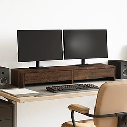 vidaXL Support de moniteur avec tiroirs chêne marron bois d'ingénierie