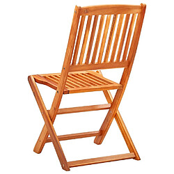 Maison Chic Lot de 8 Chaises de jardin,Fauteuil d'extérieur pliables Bois d'eucalyptus massif -MN69310 pas cher