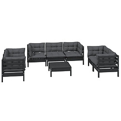 Avis Maison Chic Salon de jardin 8 pcs + coussins - Mobilier/Meubles de jardin - Table et chaises d'extérieur Bois de pin massif -MN16310