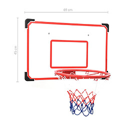 vidaXL Ensemble de panneau de basket mural 5 pcs pas cher