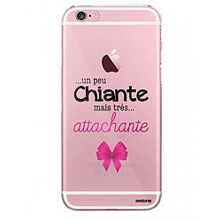 Coque iPhone 6 Plus / 6S Plus rigide transparente Un peu chiante tres attachante Ecriture Tendance et Design Evetane.