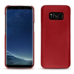 Coque cuir Samsung Galaxy S8 - Coque arrière - Rouge ( Nappa - Pantone #d50032 ) - NOREVE