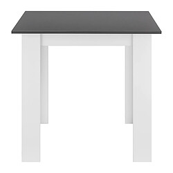 Avis Table de Forme Carrée pour 4 Personnes Table Design pour Salle à Manger Cuisine Salon Panneau de Particules Mélaminé 80 x 80 x 76 cm Blanc Gris Foncé [en.casa]