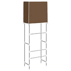 Acheter vidaXL Support de rangement 2 niveaux sur toilette Marron 56x30x170 cm