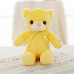 Universal 32 cm Luminus LED Light Farmed en peluche en peluche ours Toyyellow