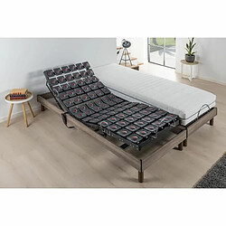 DEKO DREAM Ensemble matelas + sommier relaxation électrique- 2 x 80 x 200 cm - Matelas ressorts ensachés