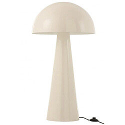 Dansmamaison Lampe Champignon Metal Brillant Blanc Extra Large