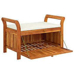 Acheter Maison Chic Banc de rangement | Meuble de rangement d'Entrée | Coffres d'Intérieur de jardin avec coussin 91 cm Bois d'acacia -MN39997