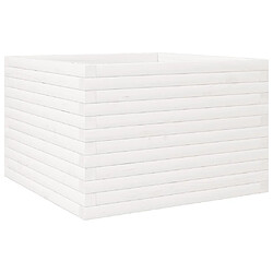 vidaXL Jardinière blanc 70x70x46 cm bois de pin massif