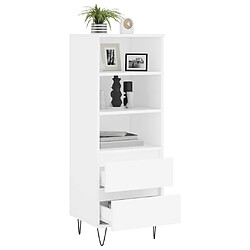 Avis vidaXL Buffet haut Blanc 40x36x110 cm Bois d'ingénierie