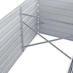 Acheter vidaXL Lit surélevé de jardin Acier galvanisé 240x80x45 cm Gris