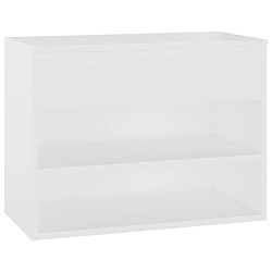 Maison Chic Banc à chaussures | Meuble de rangement à chaussures Meuble d'Entrée Blanc 60x30x45 cm Aggloméré -MN70516