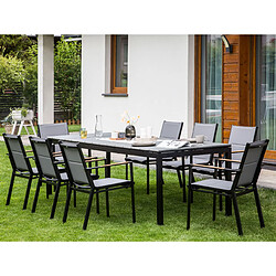 Beliani Table de jardin Bois d'ingénierie Gris TOFANE