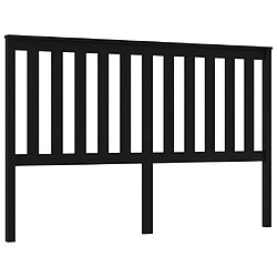 Maison Chic Tête de lit scandinave,Meuble de chambre Noir 166x6x101 cm Bois massif de pin -MN30523