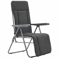 Maison Chic Lot de 2 Chaises pliables de jardin avec coussins - Fauteuil d'extérieur Gris -MN14810