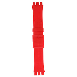 Bracelets de montre en caoutchouc de silicone de 19 mm imperméables rouge pas cher