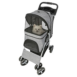 TRIXIE Poussette pliable pour animaux de compagnie Gris