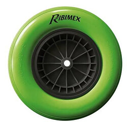 Ribimex Roue increvable pour brouette 400mm axe 20mm