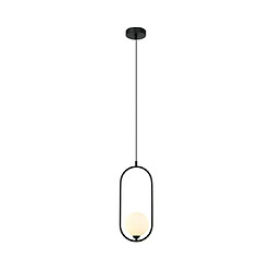 Luminaire Center Suspension Lupus Verre,Acier Blanc, Noir