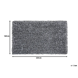 Beliani Tapis shaggy noir et blanc 200 x 300 cm CIDE