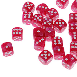 50 pièces dés à 6 faces dés numérique dés parti bar jeu de cartes accessoires rose rouge pas cher