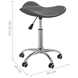 vidaXL Tabouret de salon et spa Gris Similicuir pas cher