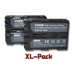 vhbw 2x Batteries compatible avec Sony Alpha DSLR-A580L, DSLR-A580Y, DSLR-A700, DSLR-A700K appareil photo, reflex numérique (1200mAh, 7,2V, Li-ion)