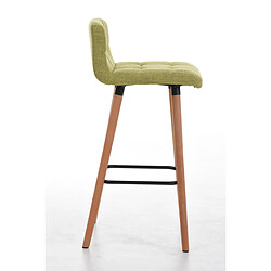 Avis Decoshop26 Le tabouret de bar x1 avec repose-pieds et coutures décoratives en tissu vert 10_0005165