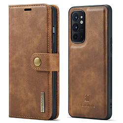 Etui en PU DG.MING absorption magnétique avec support, marron pour votre OnePlus 9RT 5G