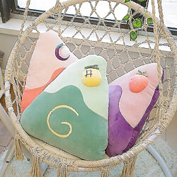 Avis Universal (50 cm) Prex de gâteau de fruits Pillow Toy Triangle Soft Dotred Doll Sofa (violet)