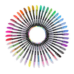 48 Couleurs Gel Stylo Paillettes Couleur Stylo Dessin Peinture Stylo Marqueurs Papeterie