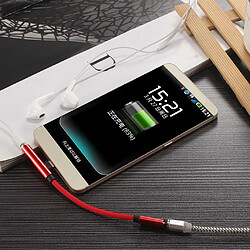 2 En 1 USB-C vers Chargeur u0026 3.5mm AUX pour Android Splitter Audio Cable noir