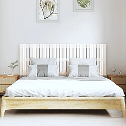 Avis Maison Chic Tête de lit scandinave pour lit adulte,Meuble de chambre murale Blanc 166x3x60 cm Bois massif de pin -MN95429