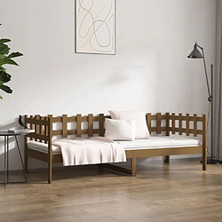 Acheter Maison Chic Lit de jour, Lit de repos pour Salon Chambre,Canapé-lit,Lit d'invité Marron miel 90x190 cm Bois de pin massif -MN24371