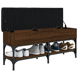 Acheter Decoshop26 Banc de rangement à chaussures 102 x 32 x 45 cm bois d'ingénierie couleur chêne marron et cadre en métal DEC024859