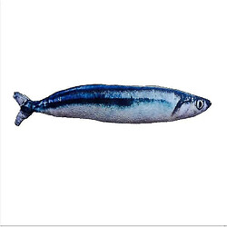 Universal Forme de poisson drôle Soft Pluxé - Toy interactif farci simulation (Saury - 19 cm)