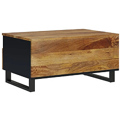 Maison Chic Table basse pour salon | Table à café 80x54x40 cm Bois de manguier solide et d'ingénierie -GKD73226 pas cher