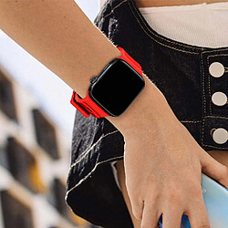 Avizar Bracelet pour Apple Watch 41mm / 40mm / 38 mm Silicone Souple et Doux Rouge pas cher