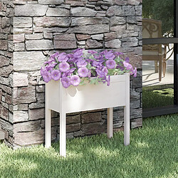 Maison Chic Jardinière,Bac à fleurs - pot de fleur Blanc 70x31x70 cm Bois de pin massif -GKD28698