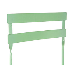 Acheter Pegane Ensemble de jardin avec table et 2 fauteuils en métal coloris vert